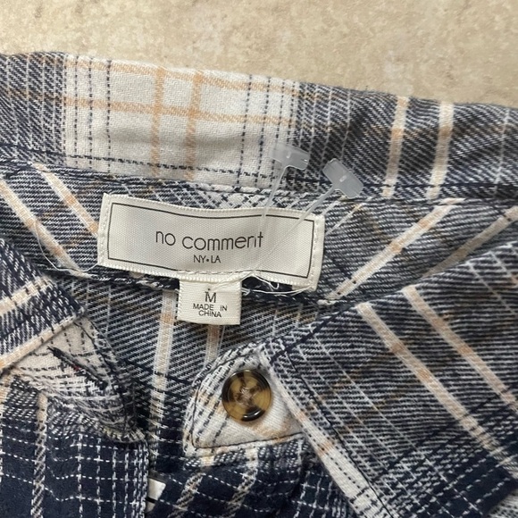 NWT no comment long sleeves plaid button down tunic/shirt dress. Size medium - Picture 4 of 7